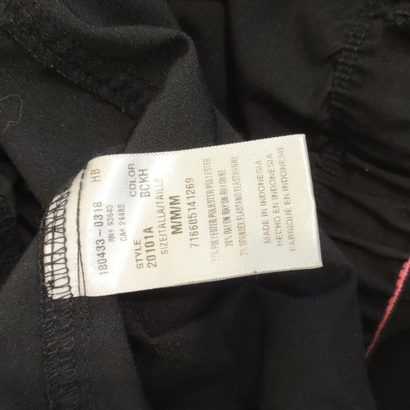 USED HEARTSOUL SRUB PANTS SIZE M BLACK AND PINK ELASTIC BAND - Picture 5 of 8